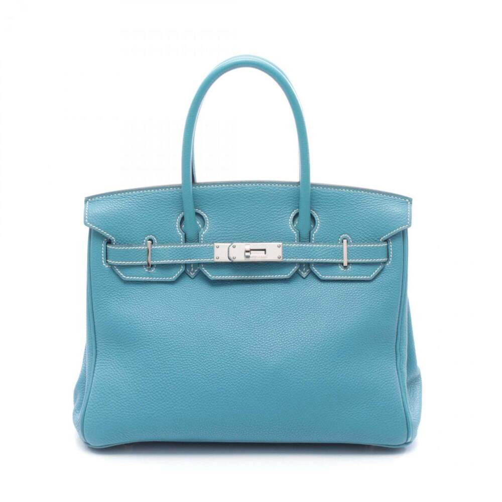 Hermes Birkin 30 Handbag, Leather Togo, Women's, Blue